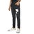 VANTAR Printed Slim Fit Black Track Pants