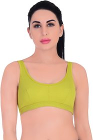 Empisto Branded Women's Parrot Green Colour Tennis Sports Bra