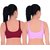 Empisto Branded Women's BabyPink and Maroon Colour Tennis Sports Bra (pack of 2)