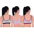 Empisto Branded Women's Black, BabyPink and Maroon Colour Yoga Bra (Pack of 3)