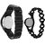 Katrodiya Black Analog Round Dial Couple Watch Pack Of 2