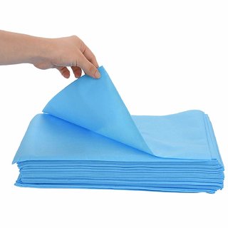 RxShopy Blue Big Disposable Bed Sheets Double cot 63X90 (Pack of 5)