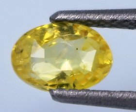 Natural Yellow Ceylon sapphire 0.98Ct. Oval cut Eyeclean for Ring  Jewelry