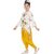 Sbn Girls Festive Wear White Top With Yellow Rayon Dhoti