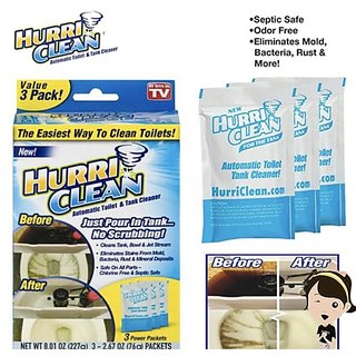 Right traders Automatic Toliet Tank Cleaner, Toilet Bowl Tank Cleaner Hurri Clean Toilet Cleaner Stain Remover Scrub Cro