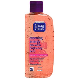 Clean  Clear Morning Energy Berry Face Wash, 100ml - Pack Of 2