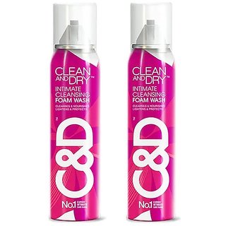 Clean  Dry Intimate Cleansing Foam Wash 85 g ( Pack Of 2 )