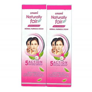 Emami Naturally Fair EVERYDAY RADIANCE Herbal Fairness Cream 50ml (Pack of Two)
