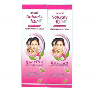 Emami Naturally Fair EVERYDAY RADIANCE Herbal Fairness Cream 25ml (Pack of Two)