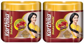 Karthika Shikakai Powder, 180gm (Pack of 2)
