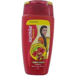 Karthika Damage Shield Shampoo - Kunkudukai and Hibiscus, 80ml Bottle