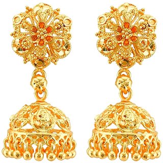 Traditional 1gm gold and micron plated  jhumkis