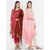 Get Wrapped Polyester Gold Border & a Textured Shaded Dupatta - Combo Pack of 2