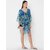 Get Wrapped Polyester Printed Multicolor Beach Cover-Up Dress With Border Print