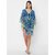 Get Wrapped Polyester Printed Multicolor Beach Cover-Up Dress With Border Print