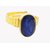 Rs Jewellers 18K GOLD PLATED ADJUSTABLE PANCHDHATU RING STUDDED WITH NATURAL AND CERTIFIED 5.25-6.15 BLUE SAPPHIRE / NEE