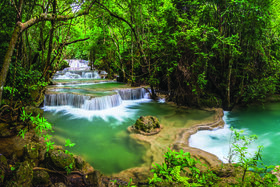 Style Ur Home- Beautiful Natural Water Fall - Vastu Complaint - Vinyl Non Tearable High Quality Wall Poster - 18  x 12.