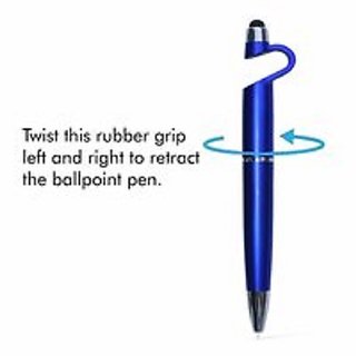 Pen with Smartphone Stand Holder,Screen Wipe Ballpoint Pen Ink Writing Pen Compatible for Android pack of 1