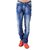 Seventh Sin Men's Washed Regular Fit Sky Blue Jeans.