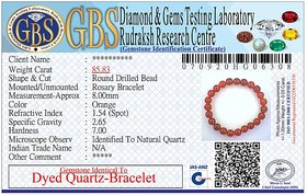 KESAR ZEMS Hakik Agate Ruby Colour Stretchable Bracelet With Seven Chakra Stone For Unisex (10 x 2 x 1 CM)