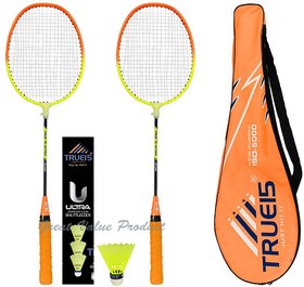 Scorpion Ultra Badminton Racket Set Combo (2 Badminton Rackets 10 Nylon Shuttlecock1 Badminton Carry Bag)(Multi Color)