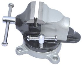 Scorpion Table Baby Vice Swivel Base 40 mm (1 inch) Cast Iron - Professional Swivel Base Table Vice - Color Grey  Bla