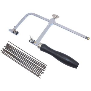 Jewelers Saw Frame Adjustable 2 inch (60mm) with 144 piece Blades Professional Jewelry Making Kit - German Style