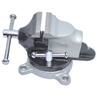 Scorpion Table Baby Vice Swivel Base 40 mm (1 inch) Cast Iron - Professional Swivel Base Table Vice - Color Grey  Bla