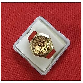 Ashtadhatu Gold Shree Yantra Ring For Men And Woman In Size 21  For  Health, Wealth And Prosperity