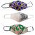 Trendchicks partywear 3 layered designer mask combo for women (3 Masks)
