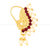 Vighnaharta Gold Plated Mayur design with Peals Alloy Maharashtrian Nath Nathiya./ Nose Pin for women VFJ1007NTH-TAR