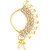 Vighnaharta Gold Plated Mayur design with Peals Alloy Maharashtrian Nath Nathiya./ Nose Pin for women VFJ1011NTH-Press