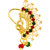 Vighnaharta Gold Plated with Peals Alloy Maharashtrian banu Nath Nathiya./ Nose Pin for women VFJ1012NTH-TAR