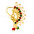 Vighnaharta Gold Plated with Peals Alloy Maharashtrian banu Nath Nathiya./ Nose Pin for women VFJ1012NTH-TAR