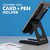 Portronics Modesk 4 POR-1271 Universal Mobile Phone Stand with Card  Pen Holder (Black)