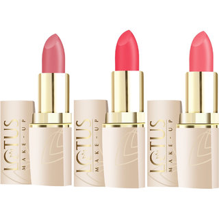 Lotus up Makeup Pure Matte Lip Color Mix Shades (pack of 3 different shades)