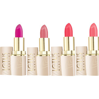Lotus up Makeup Pure Matte Lip Color Multicolor Shades (pack of 4 different shades)