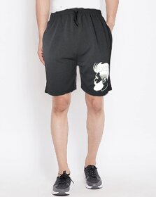 VANTAR Printed Men Black Regular Shorts