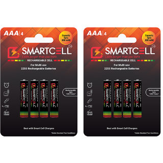 Smartcell AAA Ni-MH Rechargeable Batteries 800mAH Pack of 8