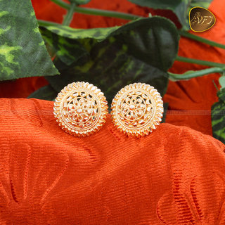 Vighnaharta Traditional wear south screw back 1gm Gold plated alloy Stud Earring for women and Girls