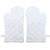 Brittmo Pot-Holder Cotton Kitchen Oven Mitt Glove Set  (7x13-inch/18 x 32 cm- Cream White) -Pack of 2