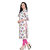 BLANCORA Women Floral Print Keyhole Neck Straight Kurta