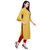 BLANCORA Women Floral Print Keyhole Neck Straight Kurta