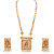 Sukkhi Glimmery Pearl Gold Plated Goddess Temple Jewellery Long Haram Necklace Set for Women
