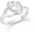 Vighnaharta Loveble Heart (CZ) Rhodium Plated Ring Rose Ring