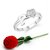 VFJ cz alloy Rhodium plated Valentine collection Initial '' P '' Letter with heart ring