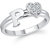 VFJ cz alloy Rhodium plated Valentine collection Initial '' P '' Letter with heart ring