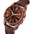 HRV Men's Round Dial Brown Strap Analog Watch