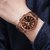 HRV Men's Round Dial Brown Strap Analog Watch
