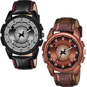 HRV Men's Round Dial Multi Strap Analog Watch